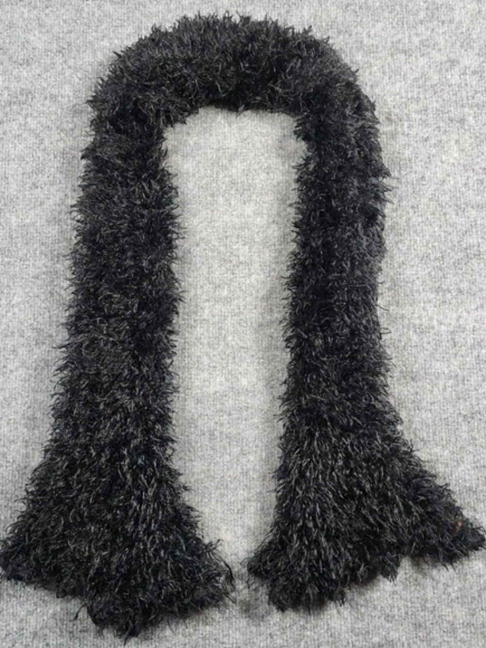 Black Fuzzy Scarf